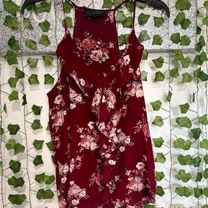 Sweet Wanderer Burgundy Floral Camisole